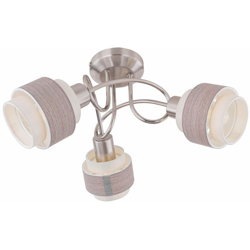 Etc-shop - Plafoniera LED RGB intelligente DIMMERABILE app vocale da soggiorno grigio chiaro beige controllabile dal cellulare en oferta