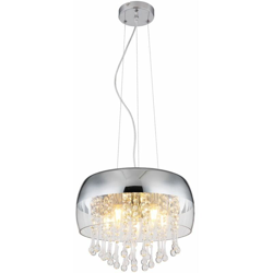 Etc-shop - Lampada a sospensione a pendolo Lampada da soffitto in cristallo di vetro controllabile da cellulare in un set comprensivo di lampade LED en oferta