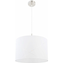 Etc-shop - Lampada a sospensione a soffitto bianca illuminazione soggiorno sala da pranzo Lampada a sospensione in tessuto in un set con lampadine a precio