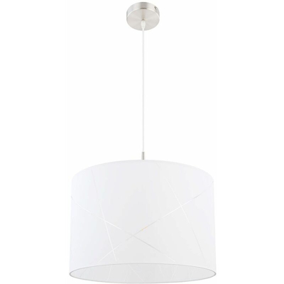 Etc-shop - Lampada a sospensione a soffitto bianca illuminazione soggiorno sala da pranzo Lampada a sospensione in tessuto in un set con lampadine a