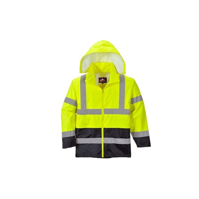 Portwest - Giacca Classic Anti Pioggia Alta Visibilità bicolore | 5XL - YeBk - NEUTRO (SENZA PERSONALIZZAZIONE)