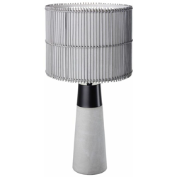 Etc-shop - Scrivania lampada da tavolo in cemento bambù sala da pranzo lampada da lettura grigia in un set con lampadine a LED características