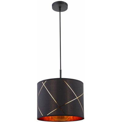 Etc-shop - Lampada a sospensione a pendolo a soffitto luce oro nero illuminazione soggiorno sala da pranzo cucina in un set con lampadine a LED