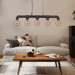 Etc-shop - Lampada a sospensione a sospensione vintage a forma di pipa Design soggiorno oro DIMMABILE in set con lampadine a LED en oferta