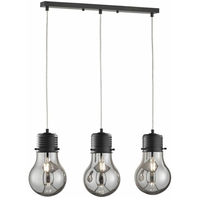 Etc-shop - Lampada a sospensione a soffitto in vetro Le lampadine FILAMENT progettano la lampada da soggiorno in un set con illuminazione a LED