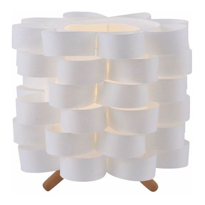 Leuchten Direkt - Lampada da tavolo interruttore cavo bianco salotto lampade di illuminazione lampada da terra in legno Rivolgete 11.287-51