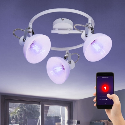 Etc-shop - Faretto da soffitto intelligente Lampada Rondell regolabile dimmer regolabile tramite app vocale telefono cellulare in un set che include