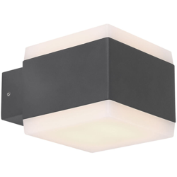 Smart Home RGB LED applique da esterno UP DOWN dimmerabile ALU faretto antracite lampada controllo vocale app Globo 34173RGBSH en oferta