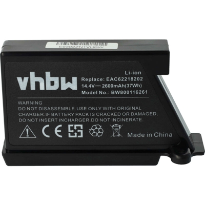 vhbw Li-Ion batteria 2600mAh (14.4V) per robot aspirapolvere home cleaner LG HomBot VR1125RS, VR1126TS, VR1128R, VR1128SIL, VR1129RB, VR1227R