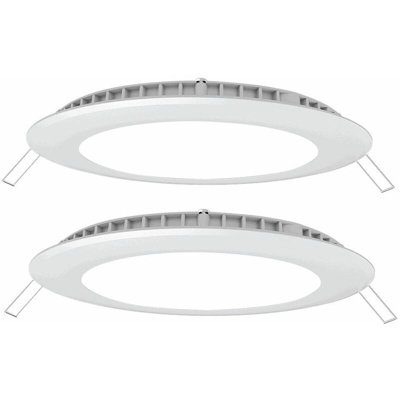 Etc-shop - Set di LED da incasso a soffitto pannelli 2 24 watt intorno alluminio sala da pranzo parete a risparmio energetico Lampade bianco neutro