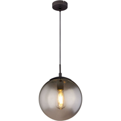 Etc-shop - Sfera lampada a sospensione a filamento fumo illuminazione soggiorno lampada in vetro dimmerabile in un set con illuminante a LED en oferta