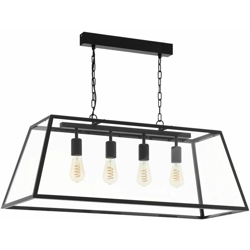 Etc-shop - Lampada da soffitto industriale CONTROLLO REMOTO lampada a sospensione in vetro da soggiorno DIMMERABILE in un set che include lampadine precio