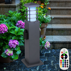 Etc-shop - Lampada da terra da esterno prese da giardino telecomando lampada in acciaio inox antracite dimmerabile in un set comprensivo di lampade características