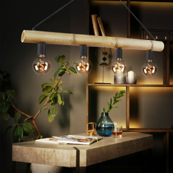 Etc-shop - Lampada a sospensione a soffitto filamento naturale illuminazione soggiorno sala da pranzo lampada a sospensione design vintage in un set precio