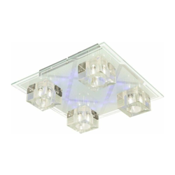 Esto - leggero cristallo plafoniera vetro cromo soffitto Topas características