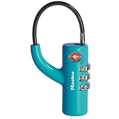 4717Eurdblu Lucchetto TSA a Combinazione per Valigia, Azzurro - Master Lock