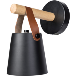 Luce A Muro 'Evelynn' Acciaio 1xE27 Nero Senza Lampadina [SKD-W001-B] (SKD-W001-B) - GREENICE en oferta