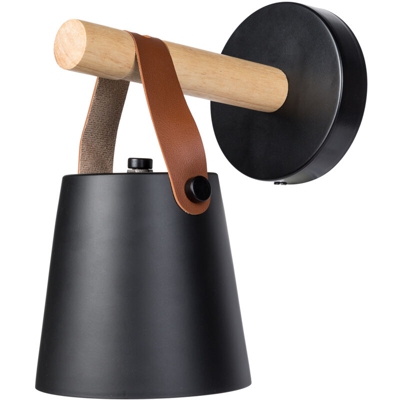 Luce A Muro 'Evelynn' Acciaio 1xE27 Nero Senza Lampadina [SKD-W001-B] (SKD-W001-B) - GREENICE