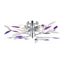 Etc-shop - LED 12 Watt plafoniera Fogli illuminazione floreale faretti viola lampada EEK A + características