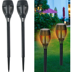 Grundig - 2 Lampade Giardino Effetto Fuoco 48cm Ricarica Solare Fiaccola Torcia Luce LED características