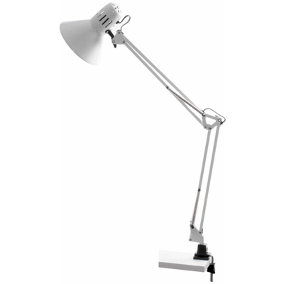 Brilliant - Lampada da tavolo design morsetto bianco lampada da salotto vivente regolabile