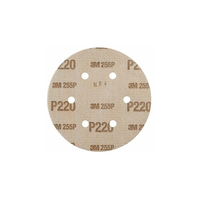 255P Dischi Hookit in Carta 6 Fori 150 mm P220 Pn 63334, 100 Pezzi/Cartone - 3M