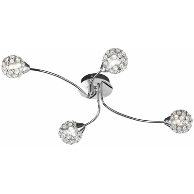 Action - Lampada da soffitto di GlamourӶse, 4-flg. Plafoniera cromo 33W IP20 EEK C Wofi Genova