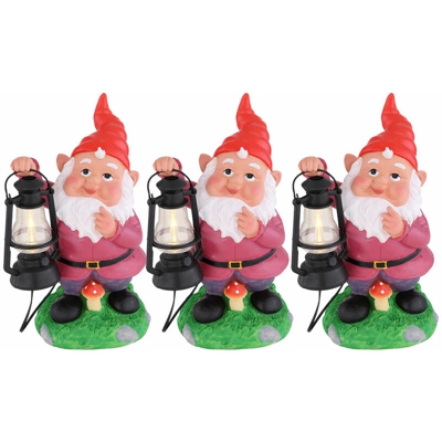 Etc-shop - Set di 3 luci solari a LED nane da esterno con supporto per veranda illuminazione 1 -flg