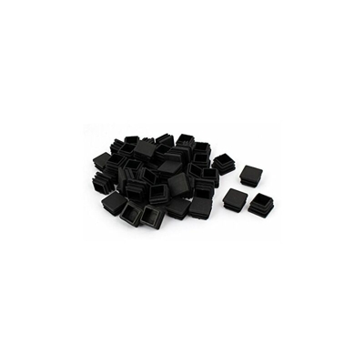 sourcingmap® Sedia in plastica gamba tappo per tubo quadrato nero inserto 20mmx20mm 50pz - SOURCING MAP