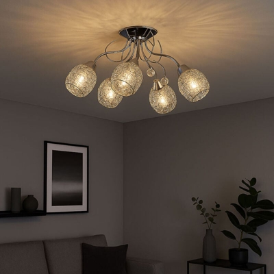 Etc-shop - LED 15 Watt cristallo plafoniera plafoniera illuminazione cromo luce maglia cromo