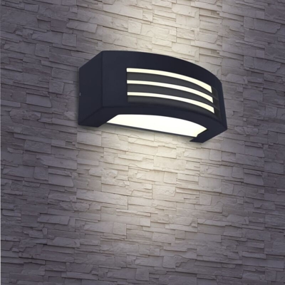 Smartwares - Lampada da parete per esterno a LED facciate lampada da giardino da giardino SU GIÙ grigio 10.027.31