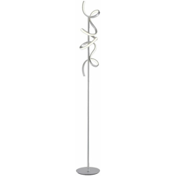 Leuchten Direkt - Piantana LED, dimmerabile, piantana design curvo bianco-argento luci Direkt 19031-21 precio