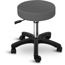 Physa - Sgabello Tondo Da Lavoro Saloni Parrucchieri Regolabile Pvc Acciaio In Grigio precio