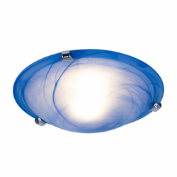 Etc-shop - luce risparmio energetico plafoniera 4W LED attorno al metallo di vetro Alabaster blu características