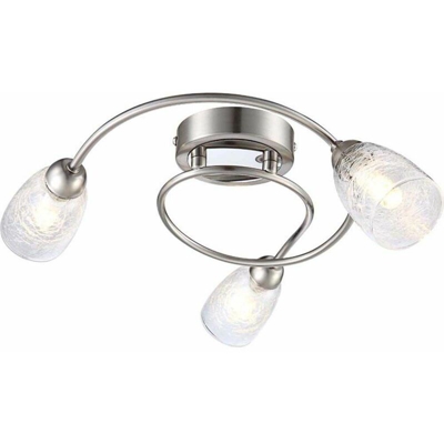 Impeccabile 3-foglia lampada luce soffitto di vetro scala cromo Globo CRASH 56023-3O