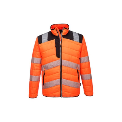 Portwest - Giacca Baffle PW3 Alta Visbilità | Small - OrBk - NEUTRO (SENZA PERSONALIZZAZIONE)
