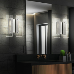 Set di 2 lampade da parete a LED con faretti cromati e lampade di design per soggiorno - ETC-SHOP características