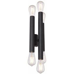 Lampada da parete in metallo luce nera su illuminazione soggiorno senza schermo verso il basso - GLOBO características