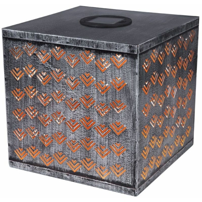LED Outdoor Solar Stand Lampada Plot Deco Cube Stand modello Cube Silver Globo 33485