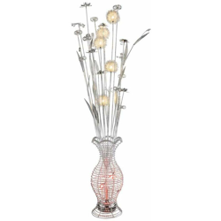 Lampada da tavolo a LED RGB Lampada da soggiorno luminosa ALU Fiori Fiori cromo Globo 25845RGB en oferta