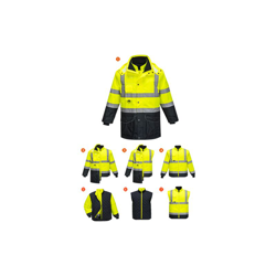 Portwest - Giacca Traffic bicolore alta visibilità 7 in 1 | XSmall - YeNa - NEUTRO (SENZA PERSONALIZZAZIONE) características
