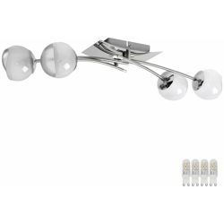 Lampada da soffitto in cromo Sfere in vetro Faretti Faretti Set girevole con lampadine a LED - ETC-SHOP características