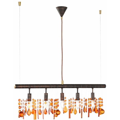 Etc-shop - Lampadario a sospensione con cristalli dimmerabili, set di telecomando con lampade a LED RGB