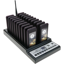 Sistema chiamate coda wireless cercapersone base tastiera 10+2 tasto e 20 cercapersone - Primematik características