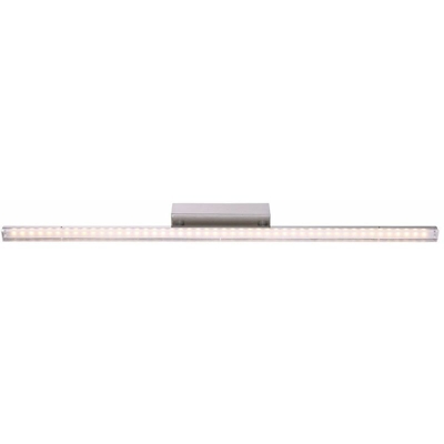 Globo - Pratica plafoniera LED nichel opaco acrilico trasparente e satinato 15W - LOMBARDIA 68056D1