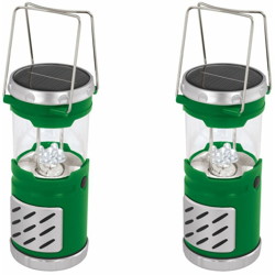 Etc-shop - Set di 2 lampada di campeggio lampada solare a LED giardino portatile illuminazione esterna 1 foglia precio