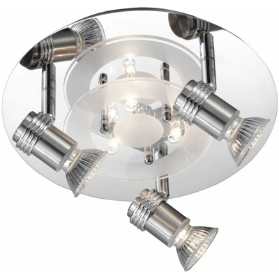 Leuchten Direkt - l'illuminazione del punto del soffitto intorno specchio limpido vetro satinato Paul Neuhaus 6373-17