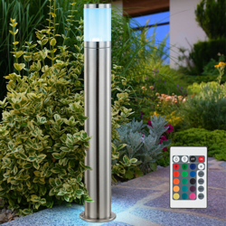 Etc-shop - Robusta lampada da terra lampada esterna pavimento in acciaio nel set tra cui lampade a LED RGB características