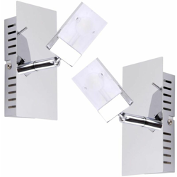Etc-shop - Set di 2 5W LED da parete a parete lampada del riflettore 400lm acciaio bianco caldo Esto SUPREEM en oferta