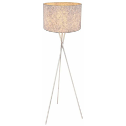 Globo - Piantana lampada lampada metallo nichel opaco tessuto grigio bianco soggiorno camera da letto en oferta